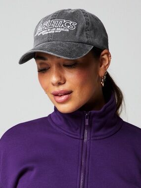 Fabletics Unisex Washed Grey Baseball Cap - OS